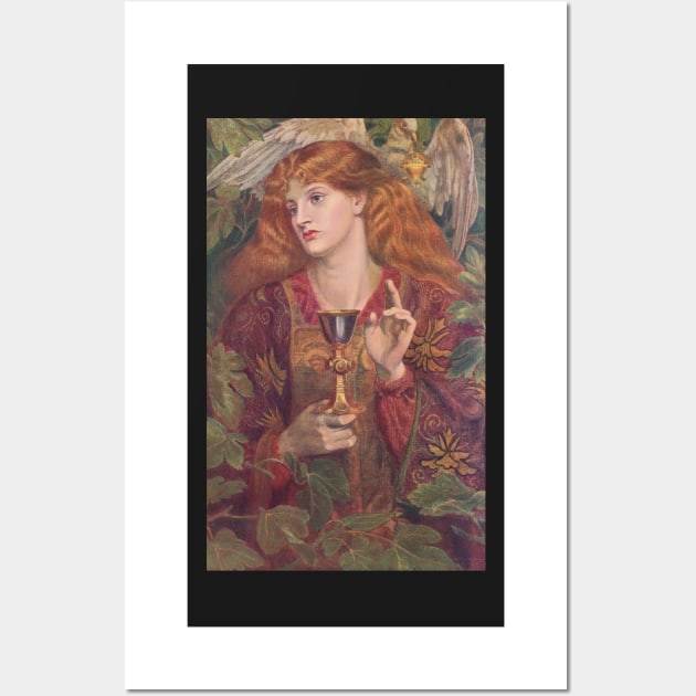 The Damsel of the Sanct Grael, (Holy Grail) by Dante Gabriel Rossetti (1828-1882) Wall Art by artfromthepast